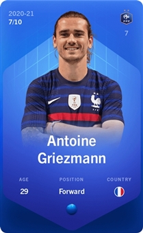 2021 FFF Super Rare Antoine Griezmann Sorare NFT (#7/10) 